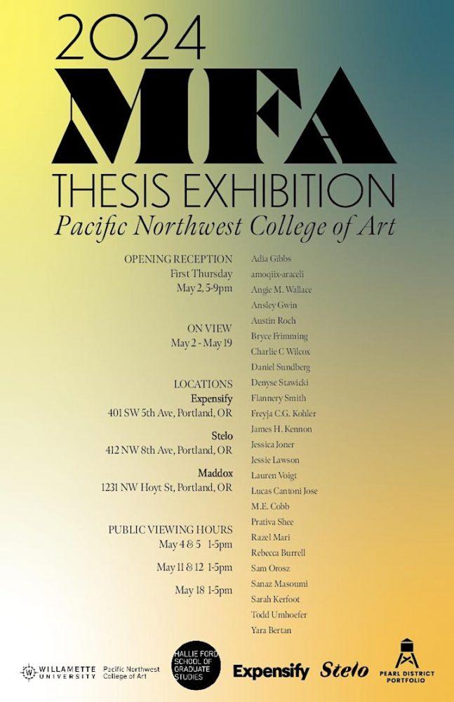 2024 Mfa Thesis Exhibition Poster